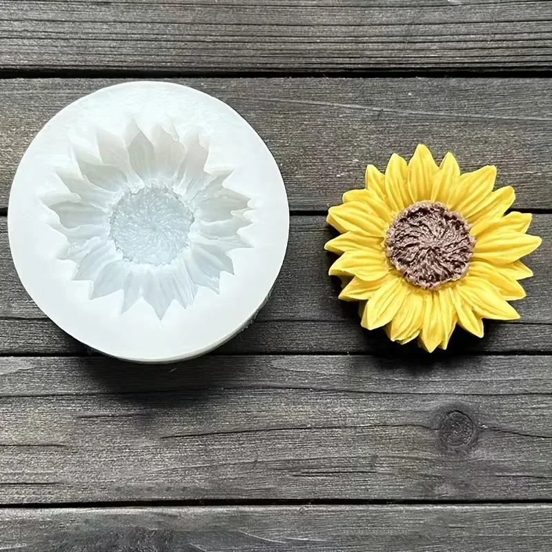 Soap Making Designs - 2026-Premium 5Pcs Sunflower Silicone Mold Round