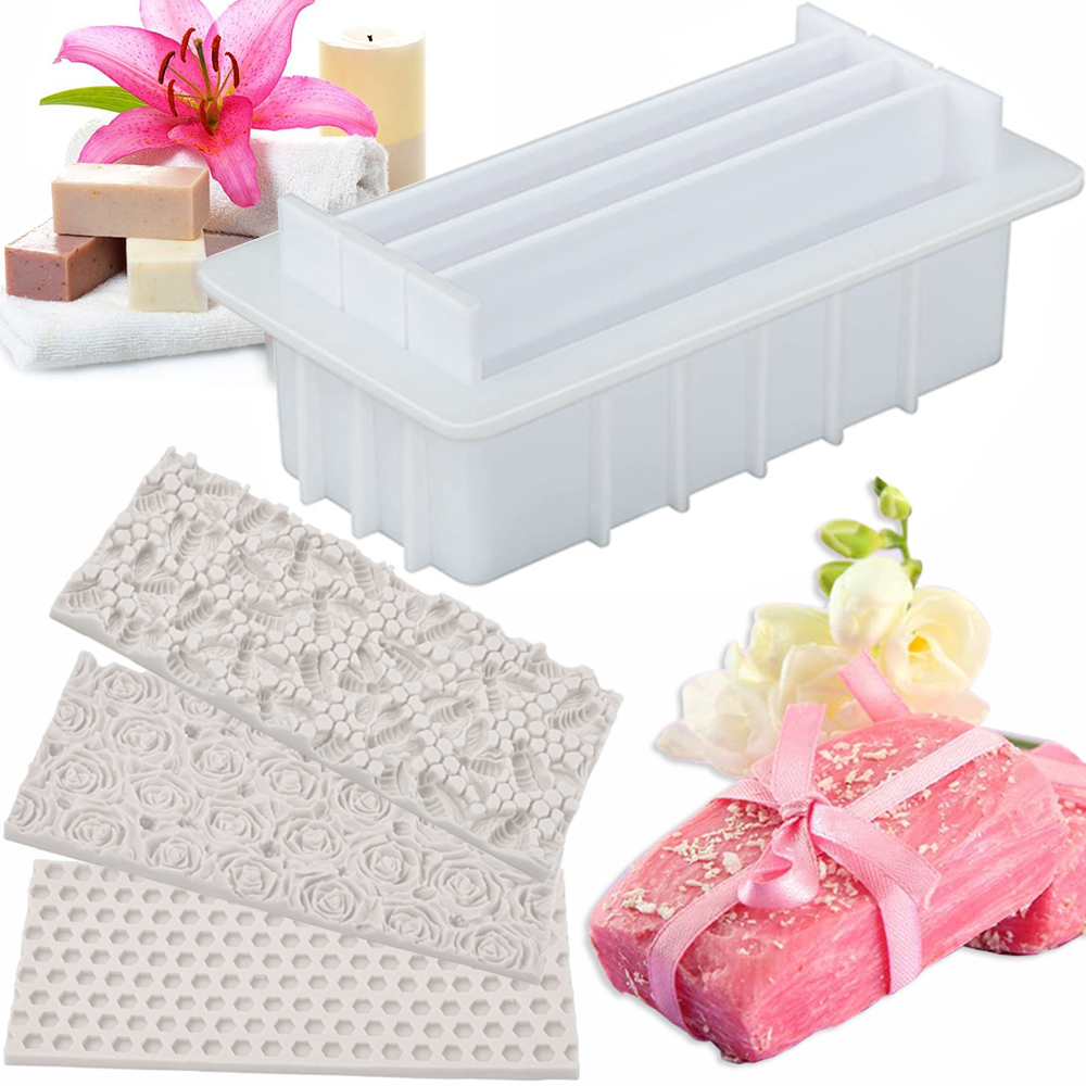 Soap Making Lye - 42oz Silicone Soap Mold with 5