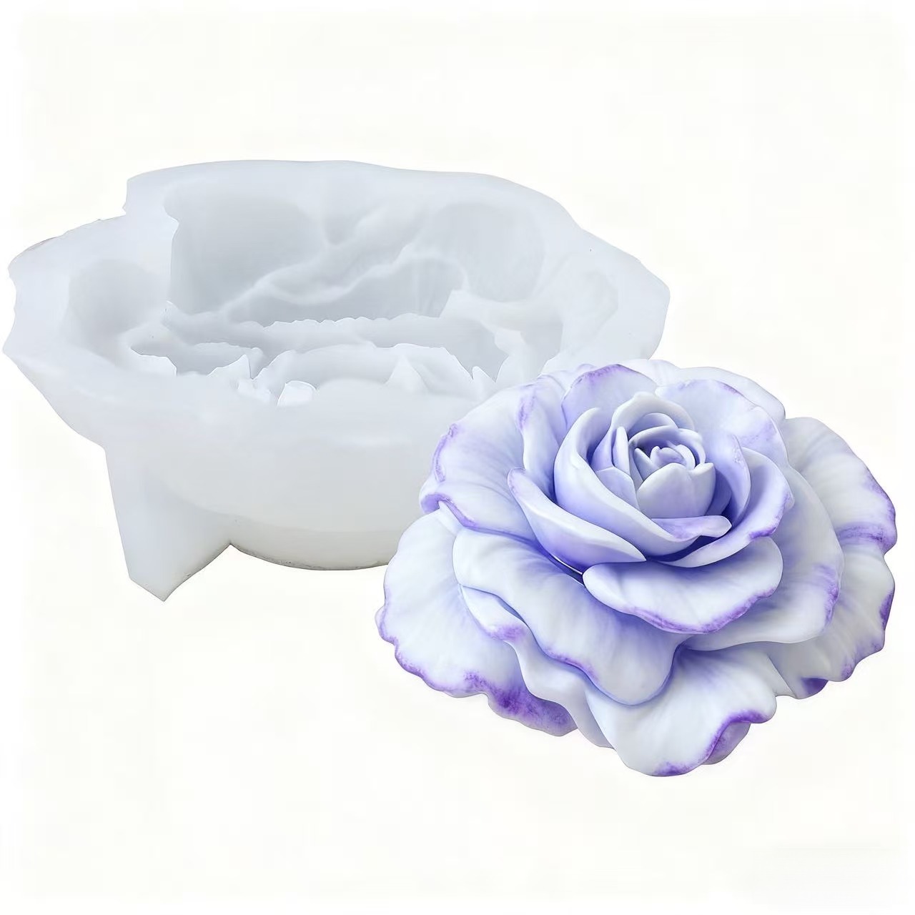 Soap Making Designs - 1 Piece 3D Romantic Rose Silicone