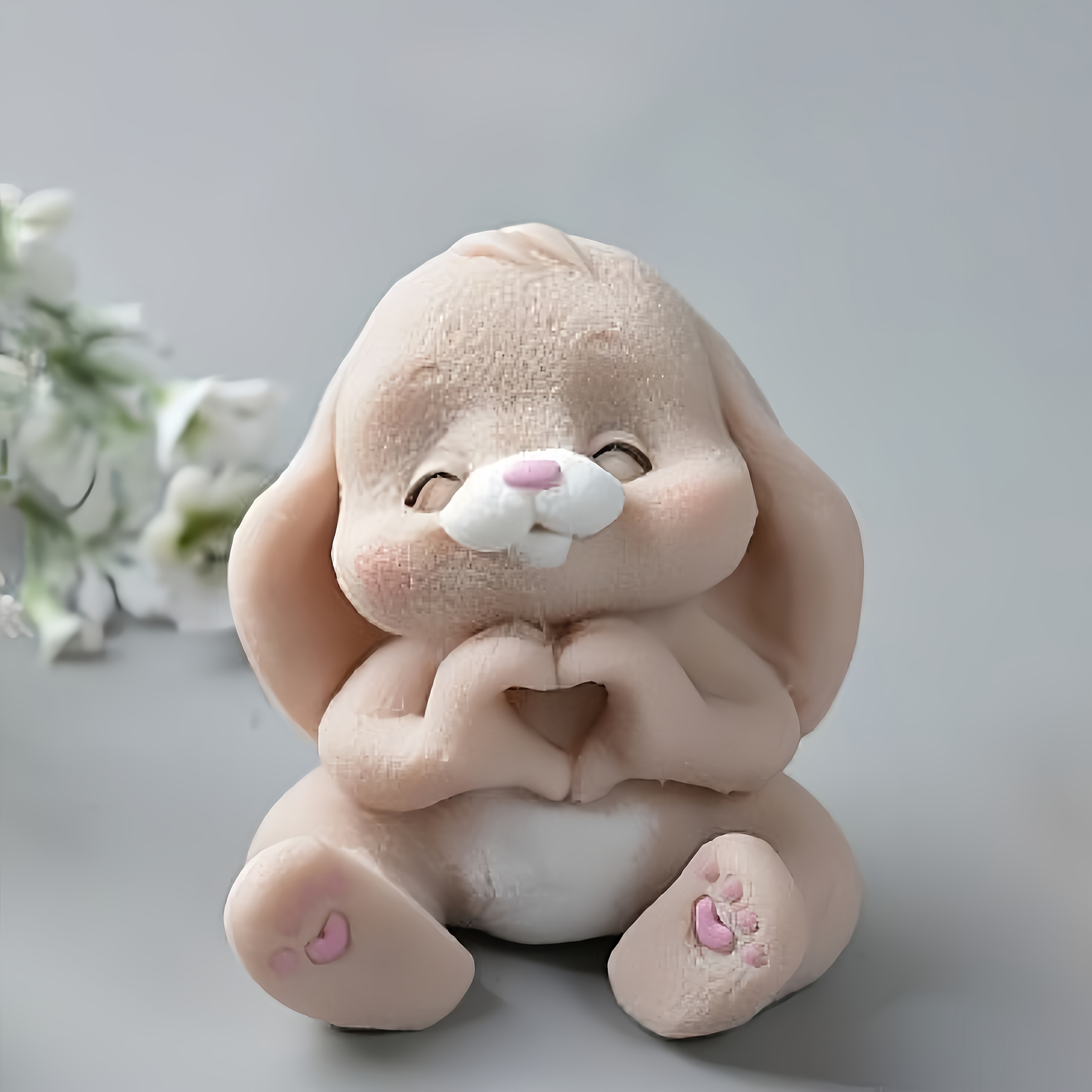 Soap Making Lye - 1pc Adorable Rabbit Resin Silicone Mold