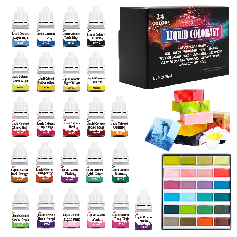 Soap Making Ingredients - 24-color bath ball soap dye –