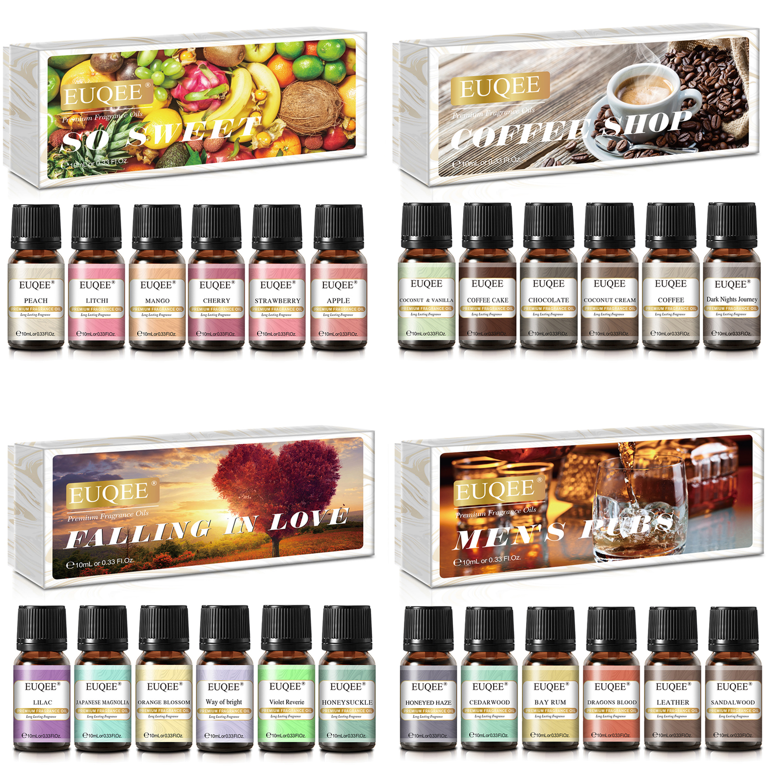 Soap Making Ingredients - EUQEE 6pcs Fragrance Oils Set 10ml
