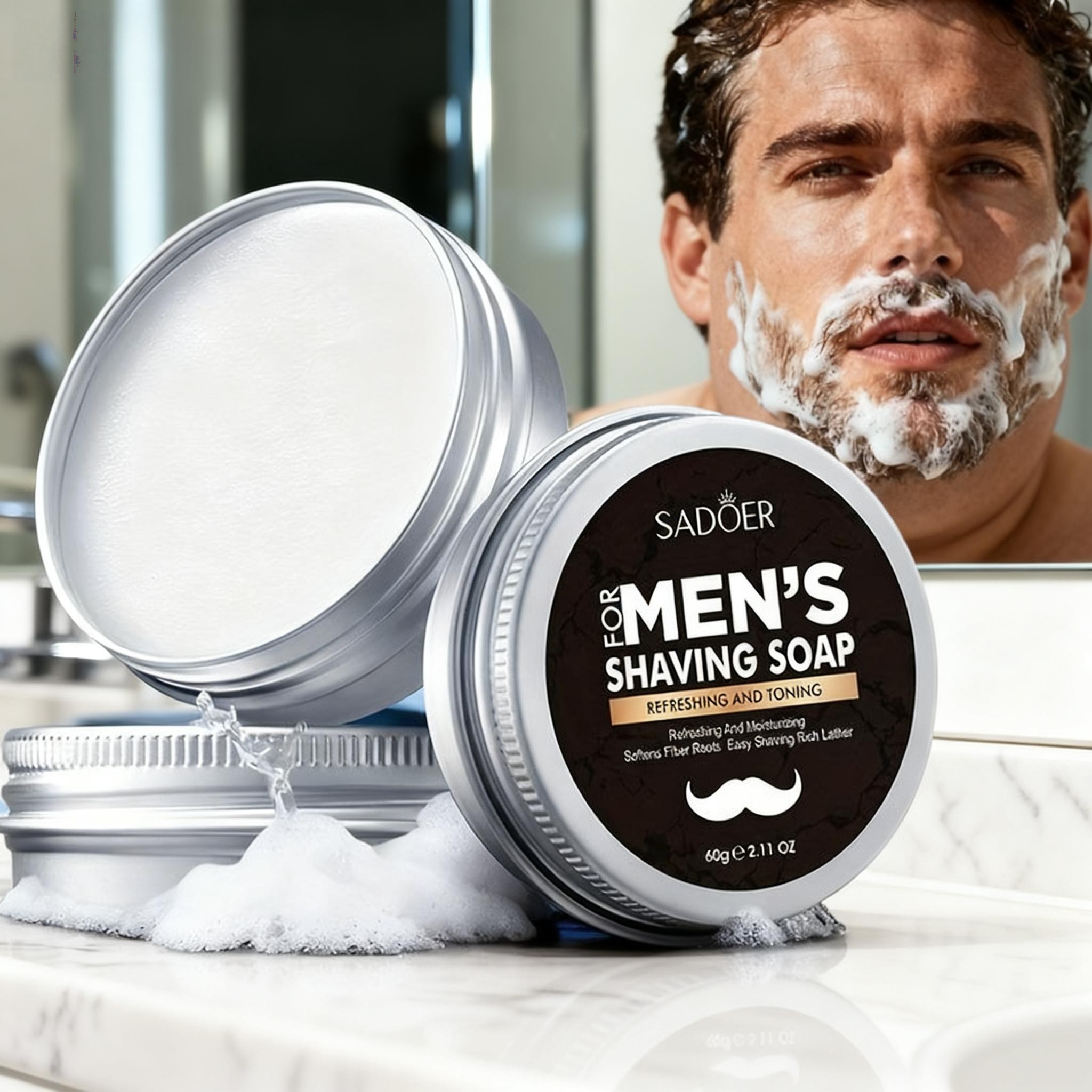 Soap Making Ingredients - Men's Shaving Soap, Containing Mint Extract