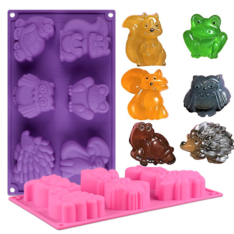 Soap Making Websites - 1Pcs Forest Animals Silicone SoapMold Squirrel