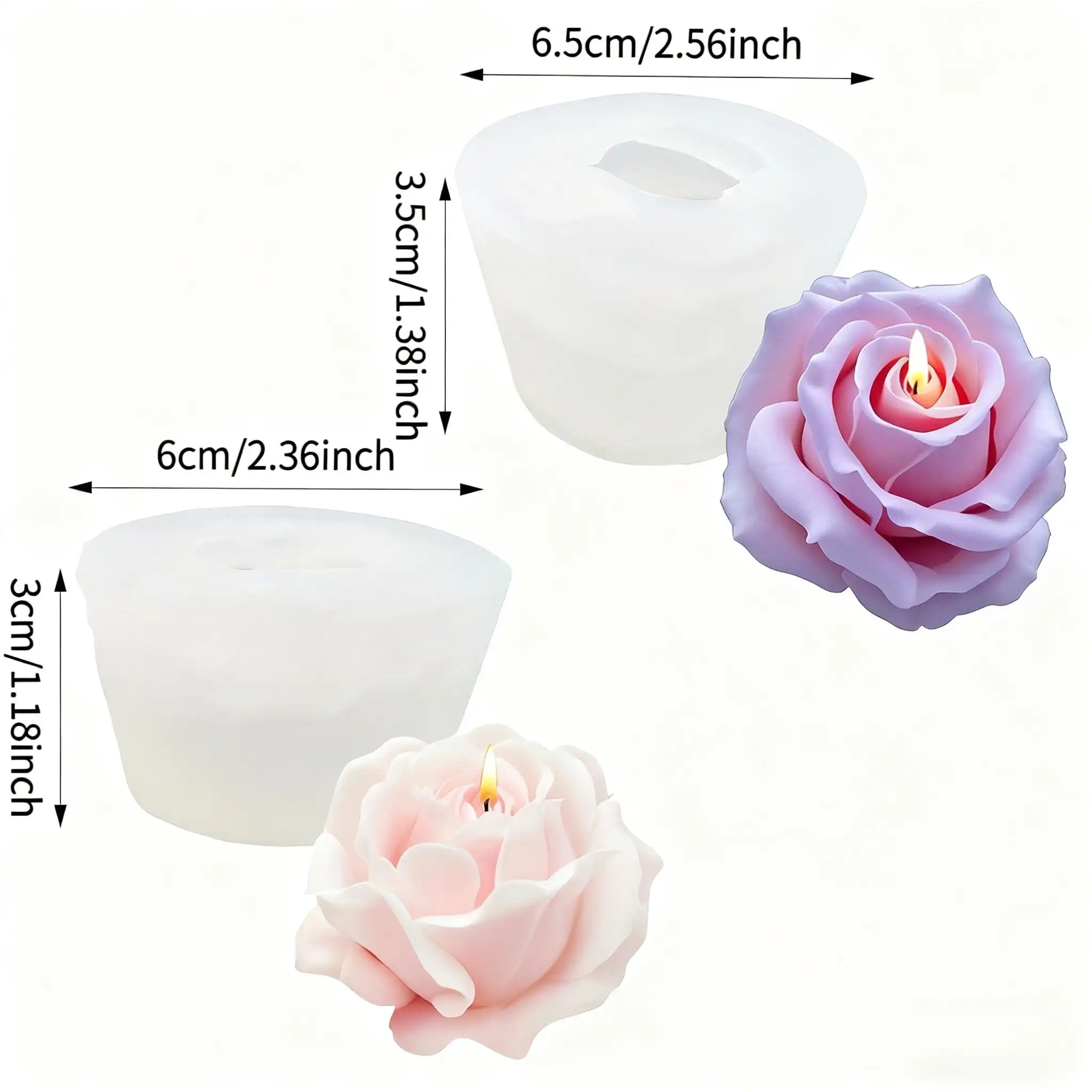2-Piece Romantic 3D Rose Silic - Soap Making Designs avis et prix