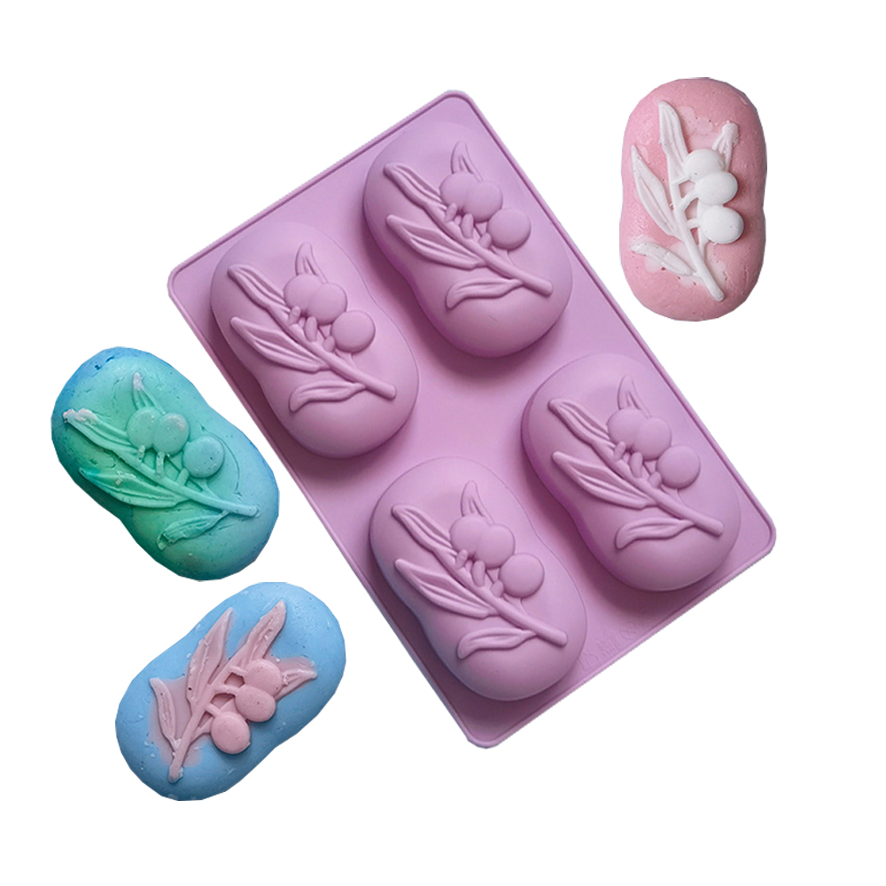 4 Cavities Oval Olive Tree Sil - Soap Making Lye avis et prix