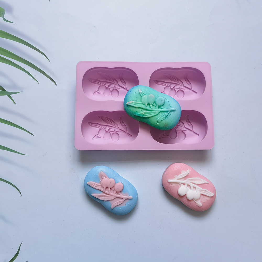 4 Cavities Oval Olive Tree Sil - Soap Making Lye avis et prix