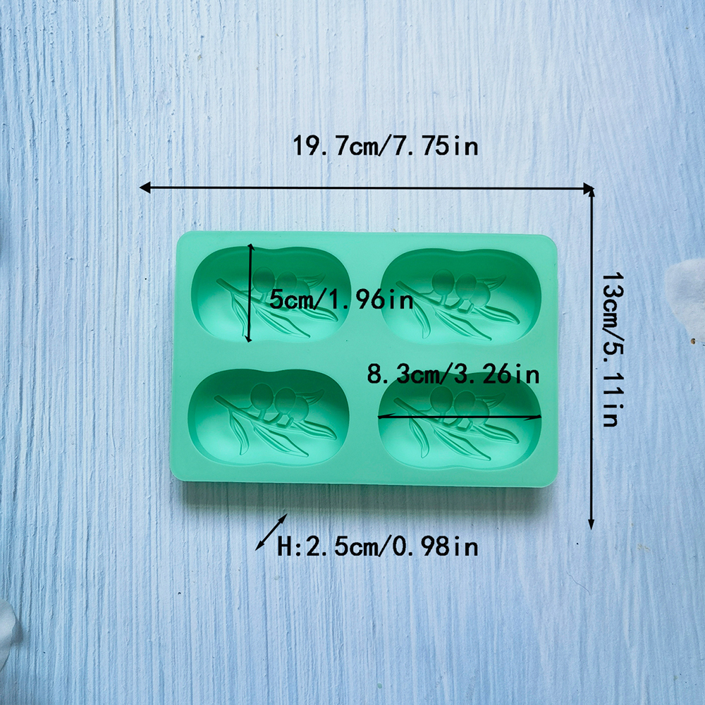 4 Cavities Oval Olive Tree Sil - Soap Making Lye avis et prix