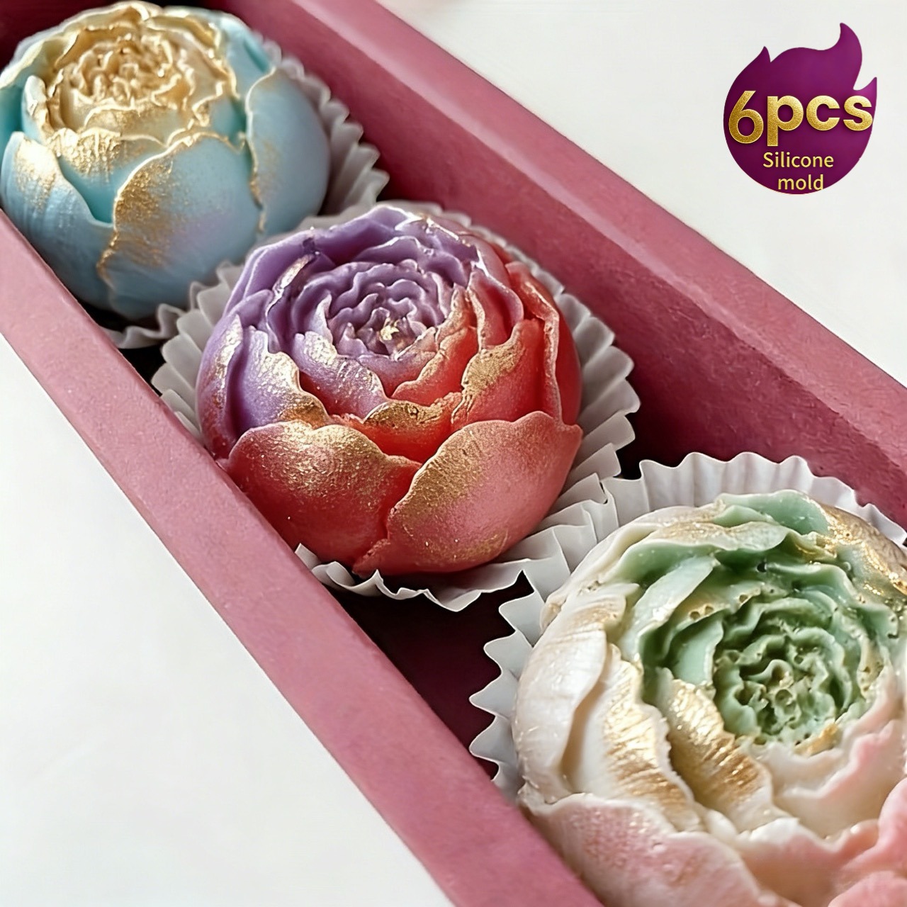 6 Pieces of Exquisite Rosebud  - Soap Making Designs avis et prix