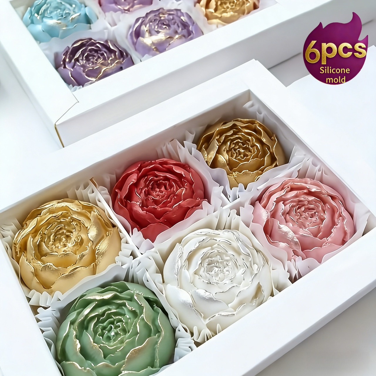 6 Pieces of Exquisite Rosebud  - Soap Making Designs avis et prix