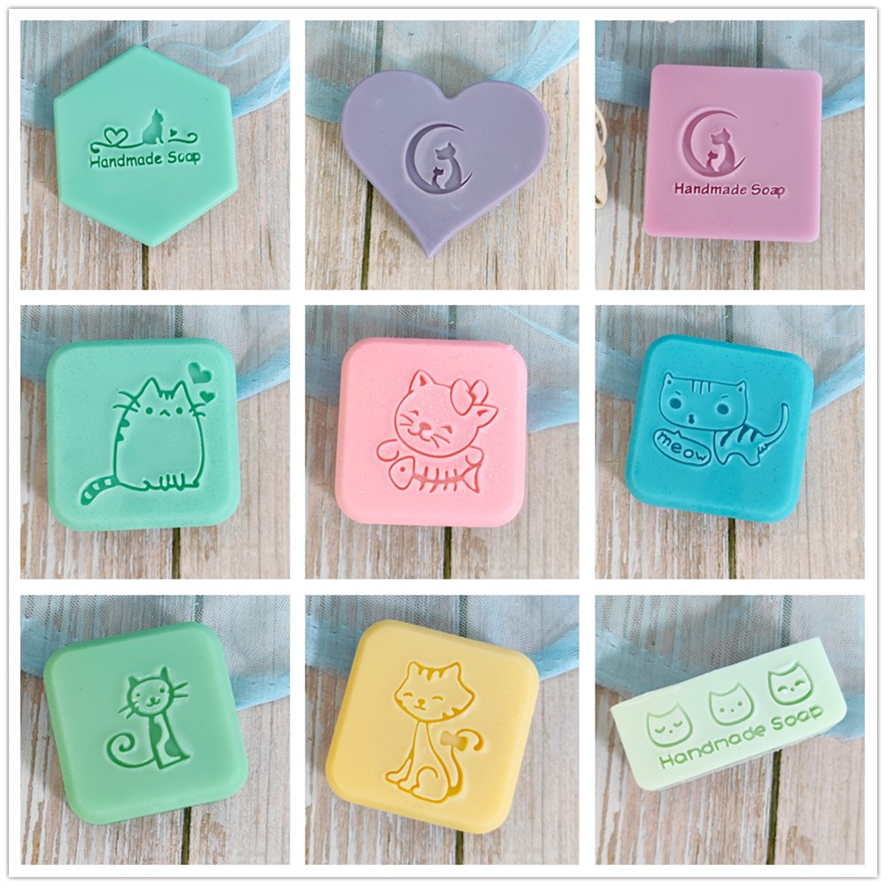 Cute Cat Handmade Soap Stamp K - Soap Making Websites avis et prix