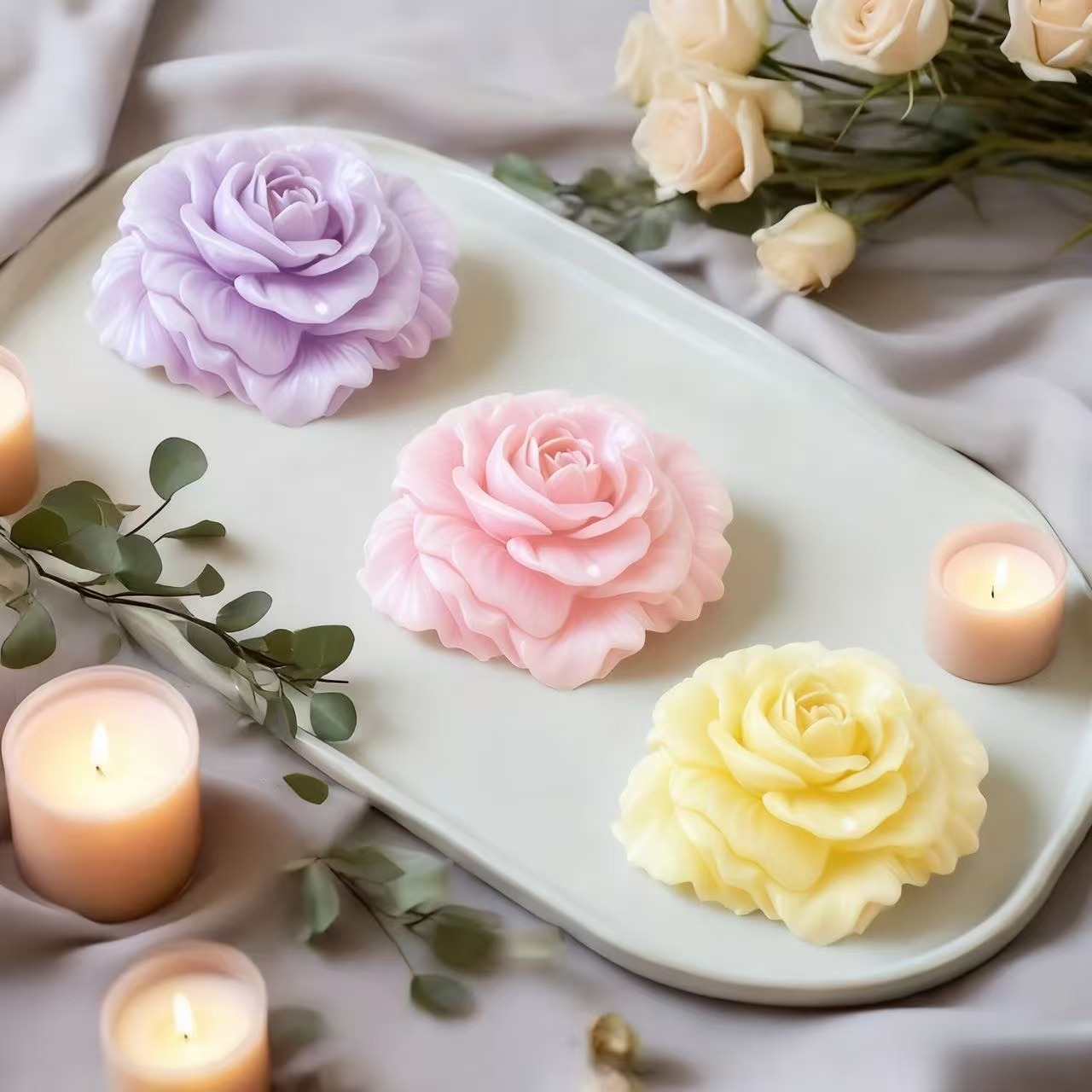 1 Piece 3D Romantic Rose Silic - Soap Making Designs avis et prix