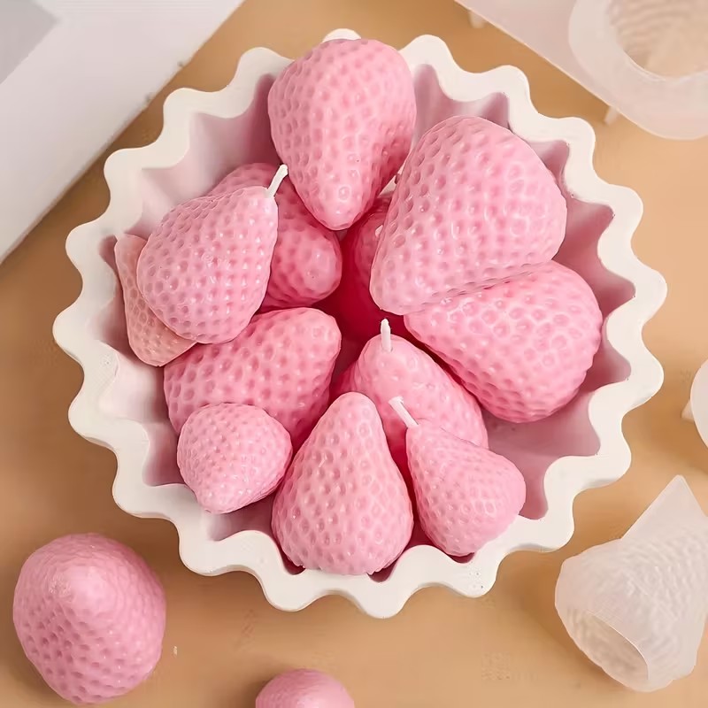 Strawberry Silicone Candle Mol - Soap Making Lye avis et prix
