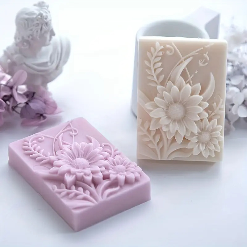 3D Flower Square Soap Silicone - Soap Making Lye avis et prix