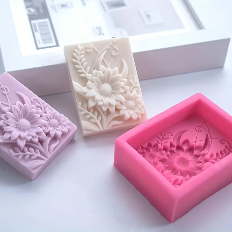 3D Flower Square Soap Silicone - Soap Making Lye avis et prix