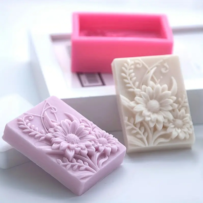 3D Flower Square Soap Silicone - Soap Making Lye avis et prix
