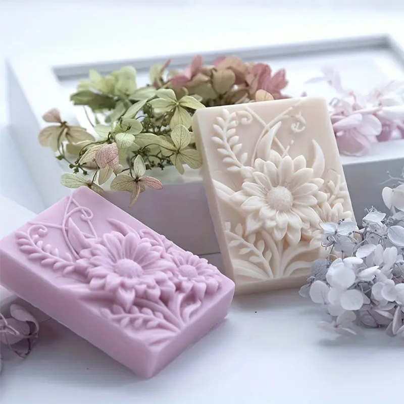3D Flower Square Soap Silicone - Soap Making Lye avis et prix
