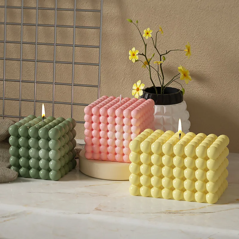 Large Bubble Cube Candles Sili - Soap Making Home avis et prix