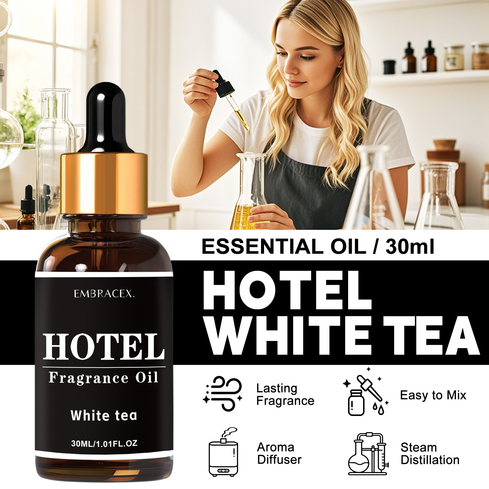 30ml Hotel White Tea Essential - Soap Making Ingredients avis et prix