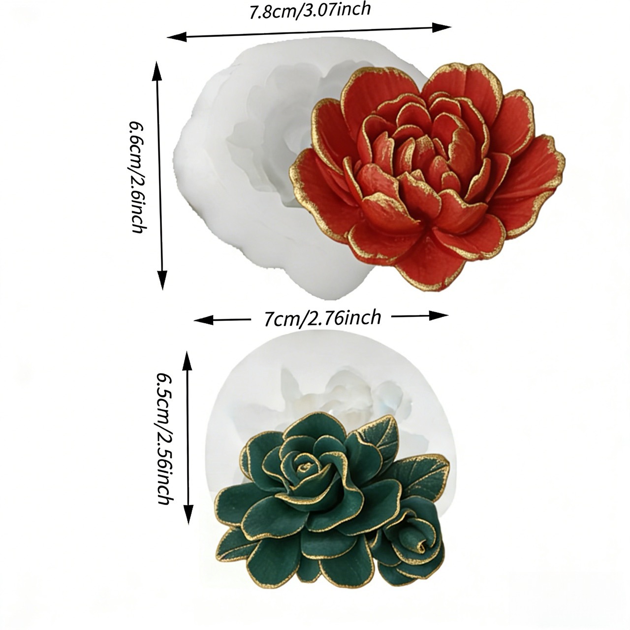 2-Piece 3D Heart-Shaped Garden - Soap Making Designs avis et prix