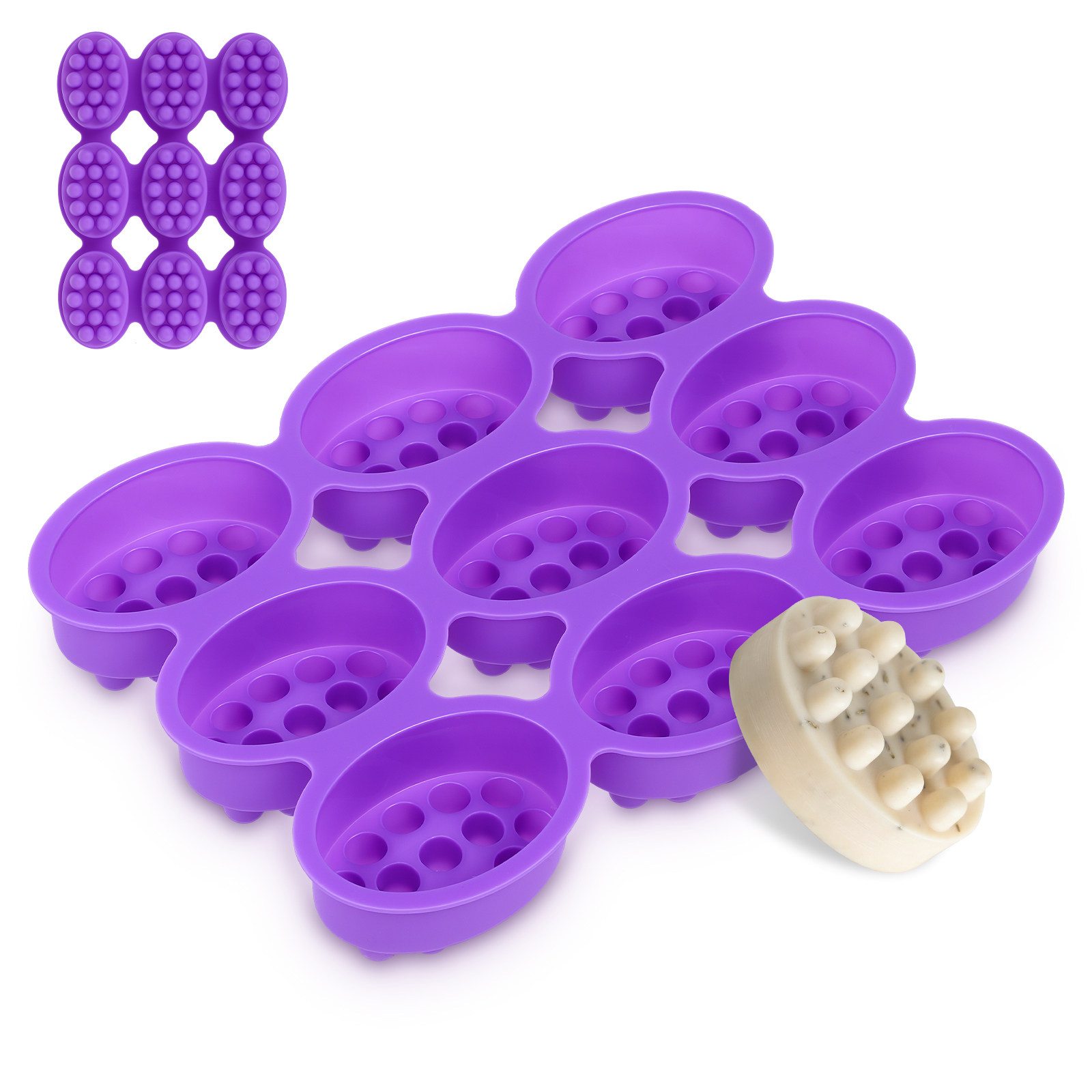9 Hole Silicone Soap Mold Mass - Soap Making Designs avis et prix