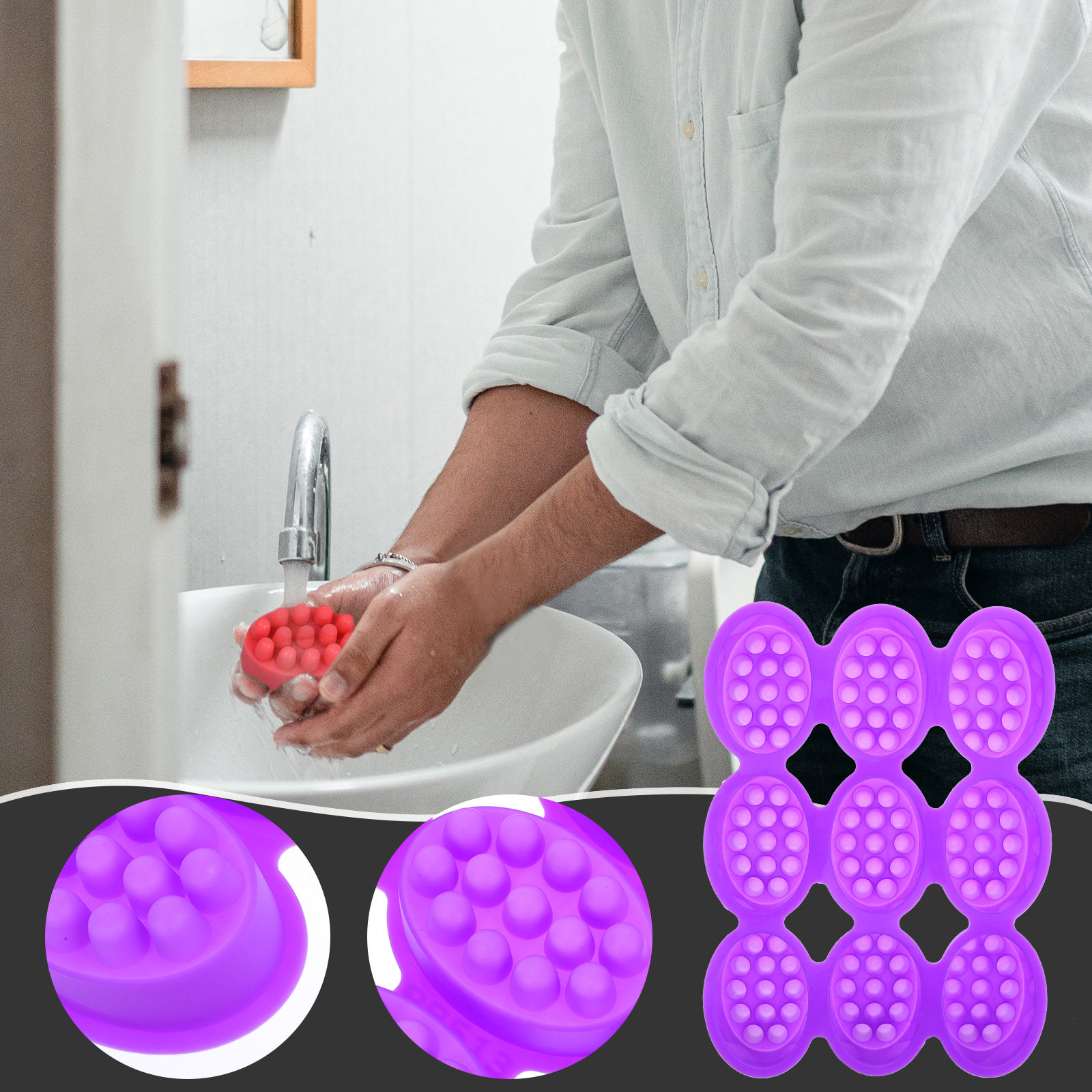 9 Hole Silicone Soap Mold Mass - Soap Making Designs avis et prix