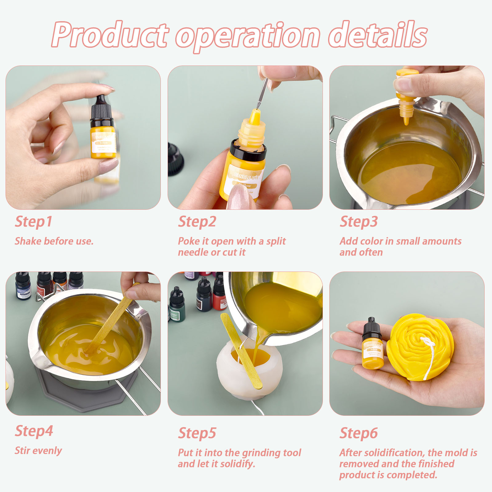 5ml/Bottle Candle Wax Pigment  - Soap Making Ingredients avis et prix