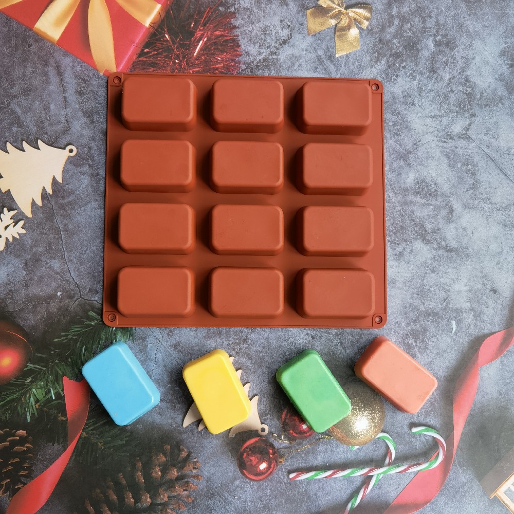 12 Cavity Square Silicone Soap - Soap Making Lye avis et prix