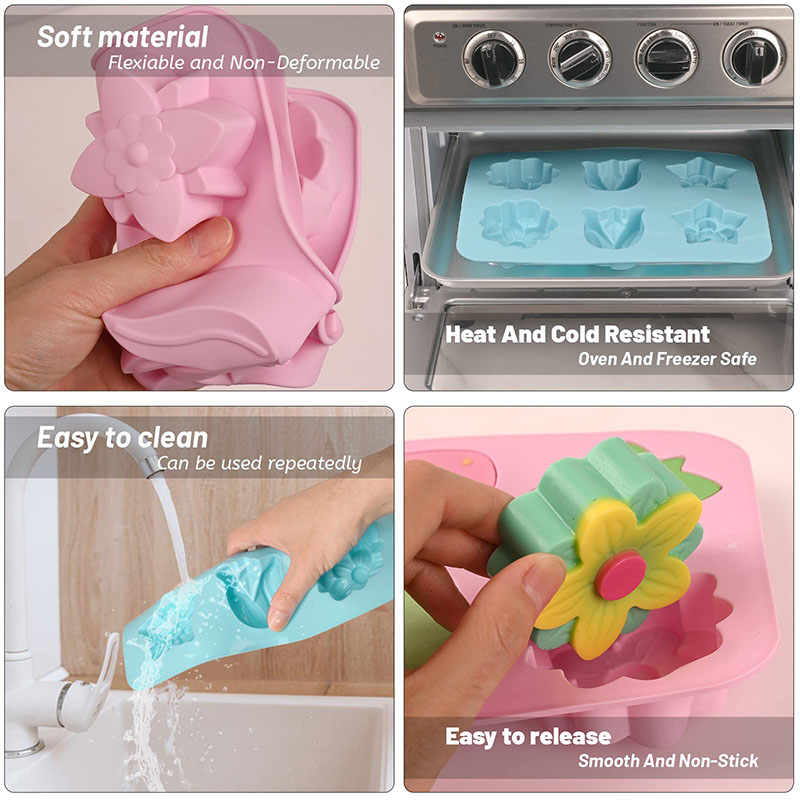 Silicone Flower Cake Molds 6-C - Soap Making Websites avis et prix