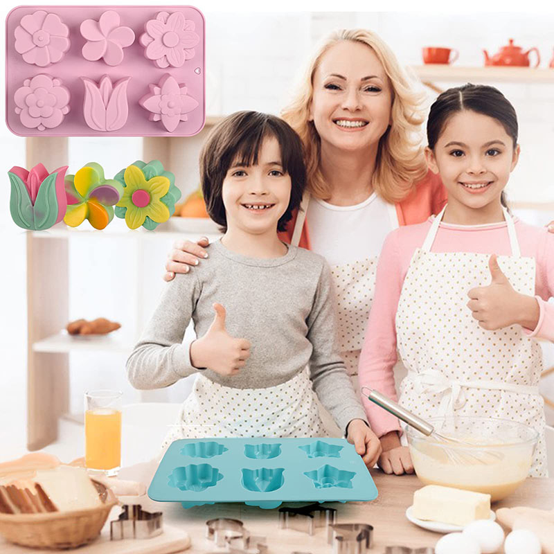 Silicone Flower Cake Molds 6-C - Soap Making Websites avis et prix